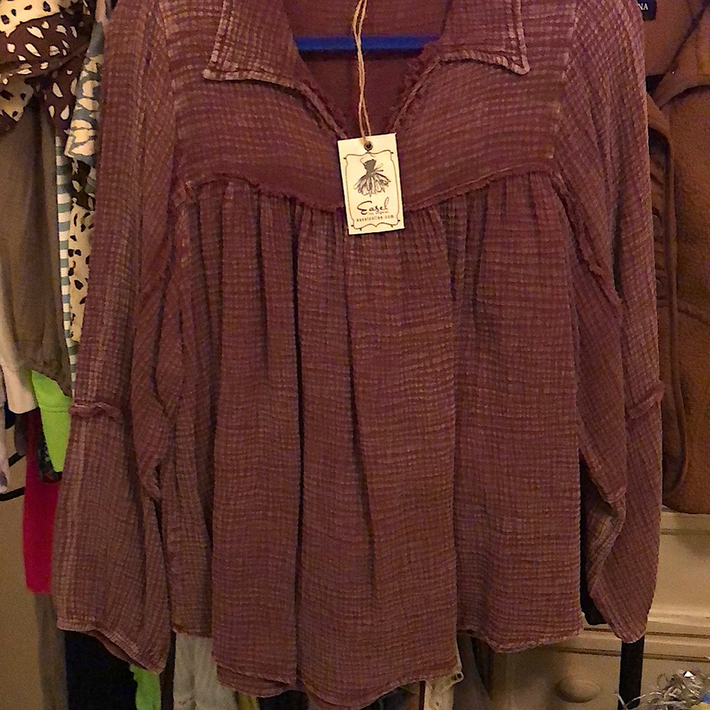 New with tags, Easel long sleeve blouse